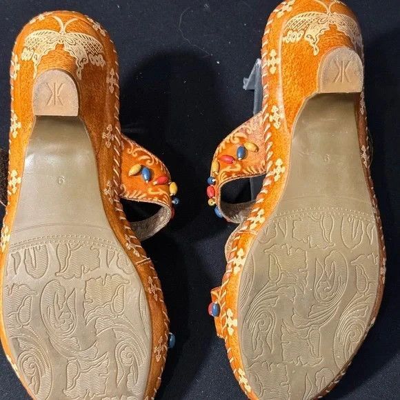 Corkys Colorful St. Kitts  Embellished Wedges Adjustable Strap  Women's Sz 9 - Picture 7 of 7